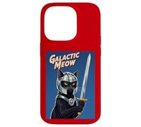 Galactic Meow Space Knight Cat Vintage Movie Poster Case for iPhone 14 Pro