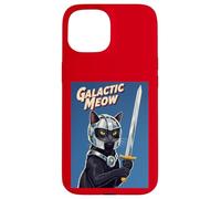 Galactic Meow Space Knight Cat Vintage Movie Poster Case for iPhone 15