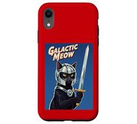 Galactic Meow Space Knight Cat Vintage Movie Poster Case for iPhone XR