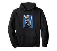 Galactic Meow Space Knight Cat Vintage Movie Poster Pullover Hoodie