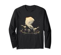 Galactic Moon Tortoise Trio Cosmic Night Long Sleeve T-Shirt