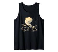 Galactic Moon Tortoise Trio Cosmic Night Tank Top