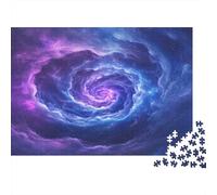 Galactic Nebula Jigsaw Puzzles Puzzles for Adults Kids. 1000 Piece Cosmic Vortex Great Gifts Challenge Toy Educational Game Home Decoration for Educational Games Gifts 1000pcs (75x50cm)