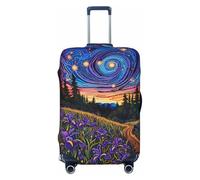 Galactic Night Over Meadow Travel Luggage Covers - Elasticity Suitcase Covers Protector for Luggage 18-32 Inch