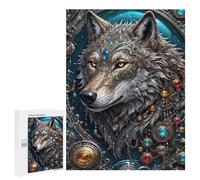 Galactic Overlord Wolf: Winter Activity Gift, 500 PCS Displayable Picture Puzzle, for Mindful Indoor Entertainment