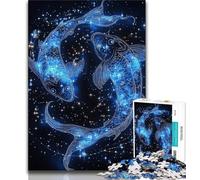 Galactic Pisces Puzzles for Adults Teens 1000 Pieces,Learning Educational Toys Family Games with Matching Poster And Trivia Sheet (38x26cm)