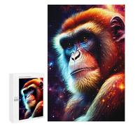 Galactic Primate Portrait, 1000 PCS Adult Tabletop Puzzle, Thoughtful Present - for A Rewarding Weekend Challenge