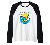 Galactic Reading Club Star on Crescent for Kids and Teachers Raglan Baseball Tee