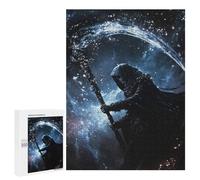 Galactic Reaper with Scythe, 500 PCS Decorative Wooden Puzzle, Year-End Present - for A Rewarding Weekend Challenge