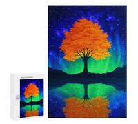 Galactic Reflection Tree Art Print Puzzle 1000 Teile Schwer Puzzle Spielzeug Lernspiel Impossible Herausforderungsspielzeug Für Erwachsene Kinder 300 PCS