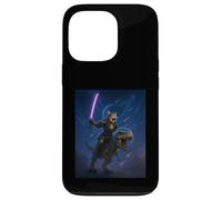 Galactic Samurai Cat on T Rex Case for iPhone 13 Pro