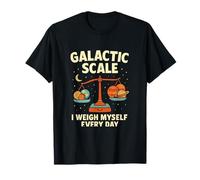 Galactic Scale I Weigh Myself Every Day Space Graphic T-Shirt