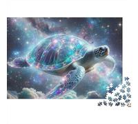 Galactic Sea Turtle 1000 Piece Puzzles Colorful Cosmic Turtle Wall Decoration Educational Game for Men And Women Challenging Jigsaw Jigsaw Puzzles for Adults 70x50cm/1000pcs