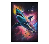 Galactic Shark Adventure -1 Illustrated Jigsaw Puzzle for Adults, 300 PCS