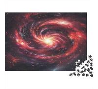 Galactic Spiral Jigsaw Puzzles Puzzles for Adults Kids. 1000 Pieces Cosmic Vortex Great Gifts Challenge Toy Educational Game Home Decoration for Educational Games Gifts 1000pcs (75x50cm)