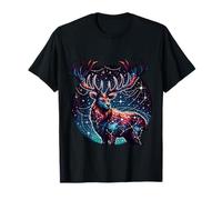 Galactic Stag in Star Circle T-Shirt
