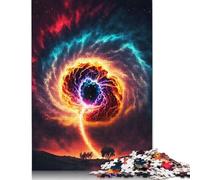 Galactic Storm Puzzles 500 Pieces Wooden Puzzles Wood Puzzle for Adults for Adults 500pcs (52x38cm)