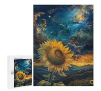 Galactic Sunflower Serenity Puzzle 1000 Teile Schwer Puzzle Spielzeug Lernspiel Impossible Herausforderungsspielzeug Für Erwachsene Kinder 500 PCS