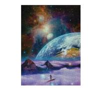 Galactic Surfing Cosmic Adventure Jigsaw Puzzle for Adults, 500 Piece