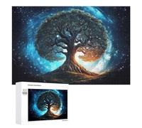Galactic Tree of Life -2: Year-End Present, 1000 PCS Wooden Jigsaw Puzzle for Adults, with A Decorative Finished Picture