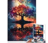 Galactic Tree Reflection for Adults 1000 Piece Jigsaw Puzzle Great Gifts Stress Reliever Toy Wall Decor for 14+ Puzzle Game Offered size 38x52cm