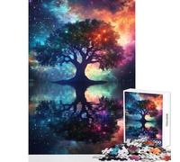 Galactic Tree Reflection Puzzles for Adults 1000 Pieces Improve Retention of Details And Facts Quiet Calm Relaxing Playtime (38x52cm)