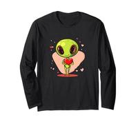 Galactic Valentine's Alien for an Interstellar Romance Long Sleeve T-Shirt