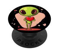 Galactic Valentine's Alien for an Interstellar Romance PopSockets Adhesive PopGrip