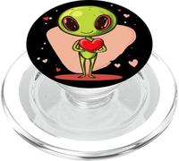 Galactic Valentine's Alien for an Interstellar Romance PopSockets PopGrip for MagSafe