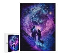 Galactic Walk with Your Furry Friend, 500 PCS Wooden Brain Teaser for Adults, Home Décor Activity, for Screen-Free Relaxation at Home