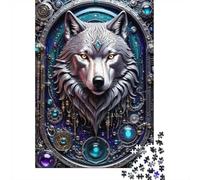 Galactic Wolf Chronicles 1000 Pieces Jigsaw for Adults, Animal Themed Puzzle, Quiet Evening Activity, 52x38cm/1000pcs