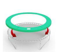 Galactica 10Ft Outdoor Round Trampoline Replacement Pad Spring Cover Safety Padding Green