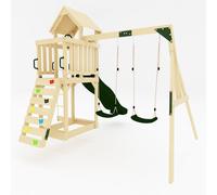 Galactica Garden Wooden Outdoor Playset Swing Set With Slide, Climbing Ladder, Telescope