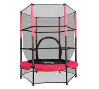 GALACTICA NEW Mini Trampoline | 4.5FT 55" with Safety Net Enclosure | Indoor Outdoor Children’s Activity Junior Trampoline - Red