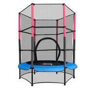 GALACTICA NEW Mini Trampoline | 4.5FT 55" with Safety Net Enclosure | Indoor Outdoor Children’s Activity Junior Trampoline - Blue