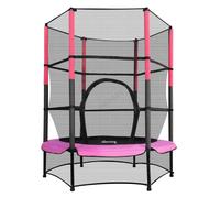 GALACTICA Trampoline Children’s Mini With Safety Net - 4.5FT Kids Rebounder Pink