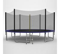 GALACTICA Trampoline Set 6 8 10 12 14FT Round Outdoor Safety Net Enclosure Blue