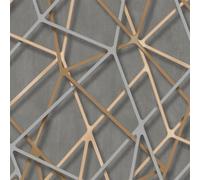 Galactik Geometric Vinyl Wallpaper Grey Muriva M24709