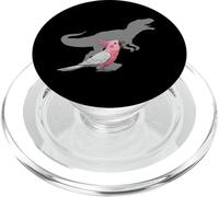 Galah Cockatoo with T rex Shadow Bird Lovers PopSockets PopGrip for MagSafe