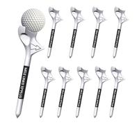 GALAMAX 10 Pcs Golf Tees, Durable 10° Golf Tees Plastic, Personalised Low Resistance Golf Tee and Increase Distance Golf Accessories