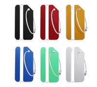 GALAMAX 6 Pcs Luggage Tags for Suitcases, Metal Luggage Labels with Steel Loop and Waterproof Name ID Card, Aluminium Bag Tags for Luggage Suitcase Identifier, Secure Travel Labels for Luggage-6 Color