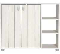 Galano Hansel 24-Pair Shoe Cabinet - 2-Door Storage Unit, Modern Standing Rack for Hallway (Cream Oak) - D35.3 x W79.6 x H119.0cm