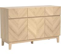 Galano Hanwell 3 Door 3 Drawer Sideboard - Storage Cabinet with Adjustable Shelves for Living Room, Dining Room & Hallway (Oslo Oak)