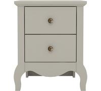 Galano Stella 2 Drawer Bedside Table - Modern Storage Cabinet for Bedroom, Living Room, Hallway or Entryway - Grey