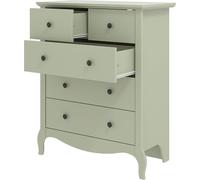 Galano Stella 3+2 Drawer Chest - Modern Cabinet with 5 Drawers - Organizer and Storage for Bedroom - Console for Entryway, Hallway, or Living Room - Sage Green