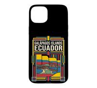 Galápagos Islands Ecuador Flag Coastal Wildlife Vintage Art Case for iPhone 15 Plus