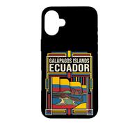 Galápagos Islands Ecuador Flag Coastal Wildlife Vintage Art Case for iPhone 16 Plus