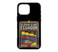 Galápagos Islands Ecuador Flag Coastal Wildlife Vintage Art Case for iPhone 16 Pro Max
