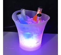 Galapare LED Ice Bucket,5L Large capacity wine cooler Container led Waterproof with Colors Changing LED Ice CubeBucket, Champagne Wine, Cocktail, Beer, Juice Drinks Bucket, for Party, Home Party, Bar