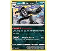 Galarian Obstagoon 037/073 Rare Holo Pokemon Card (Champions Path) + 1x TitanCards® Toploader